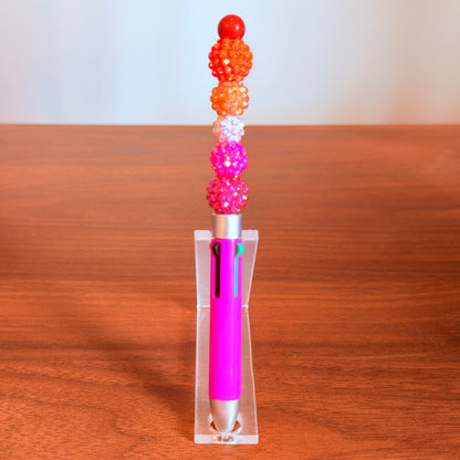 Lesbian Pride Beaded Acrylic Rhinestone 4-in-1 Pen