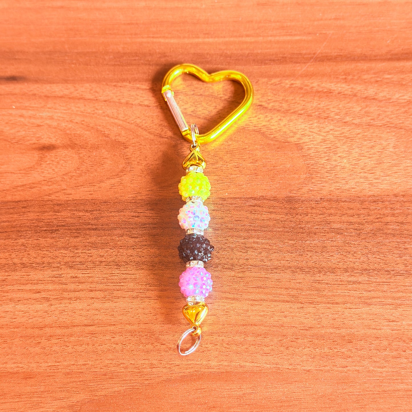 Nonbinary Rhinestone Acrylic Beaded Keychain