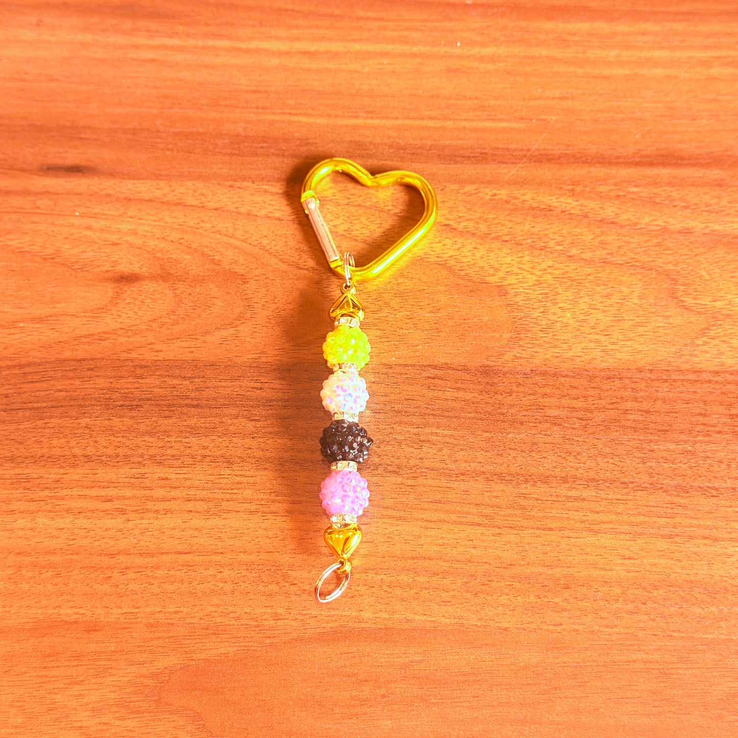 Nonbinary Rhinestone Acrylic Beaded Keychain