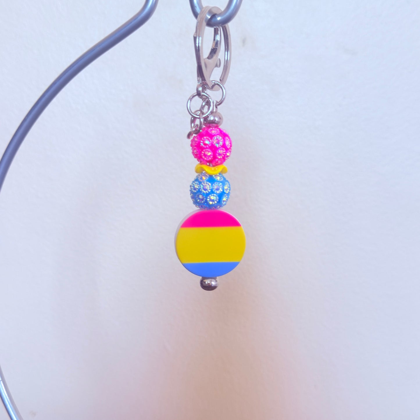 Pansexual Pride Beaded Keychain/Bag Charm - LGBTQIA+ Gift