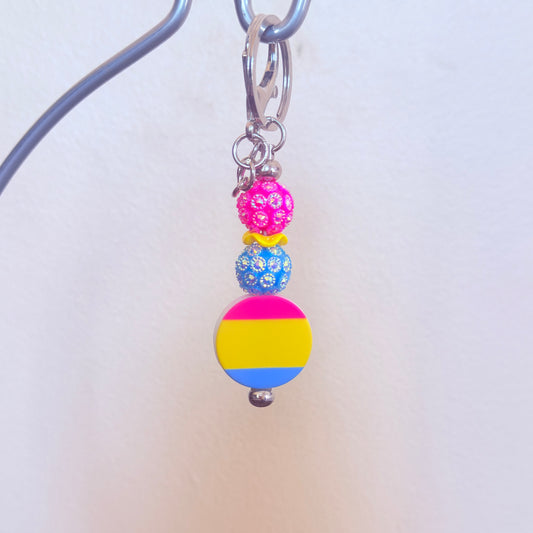Pansexual Pride Beaded Keychain/Bag Charm - LGBTQIA+ Gift