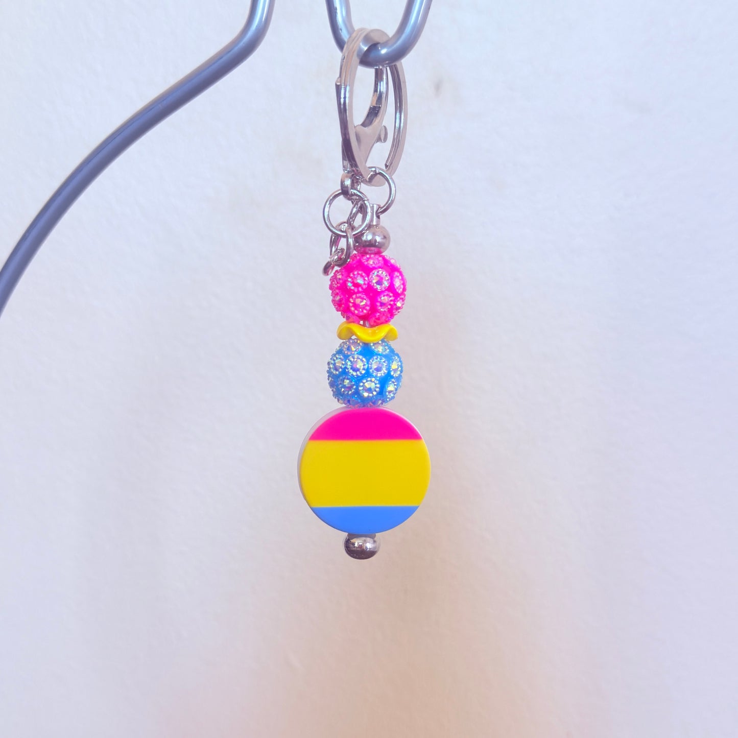 Pansexual Pride Beaded Keychain/Bag Charm - LGBTQIA+ Gift