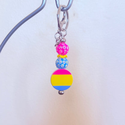 Pansexual Pride Beaded Keychain/Bag Charm - LGBTQIA+ Gift