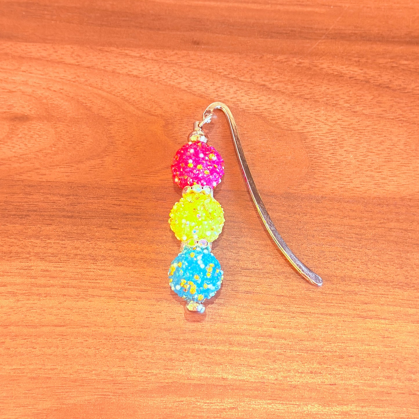 Pansexual Pride Sugar Acrylic Beaded Bookmark