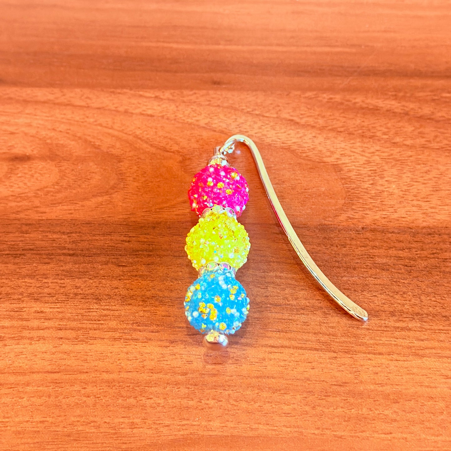 Pansexual Pride Sugar Acrylic Beaded Bookmark