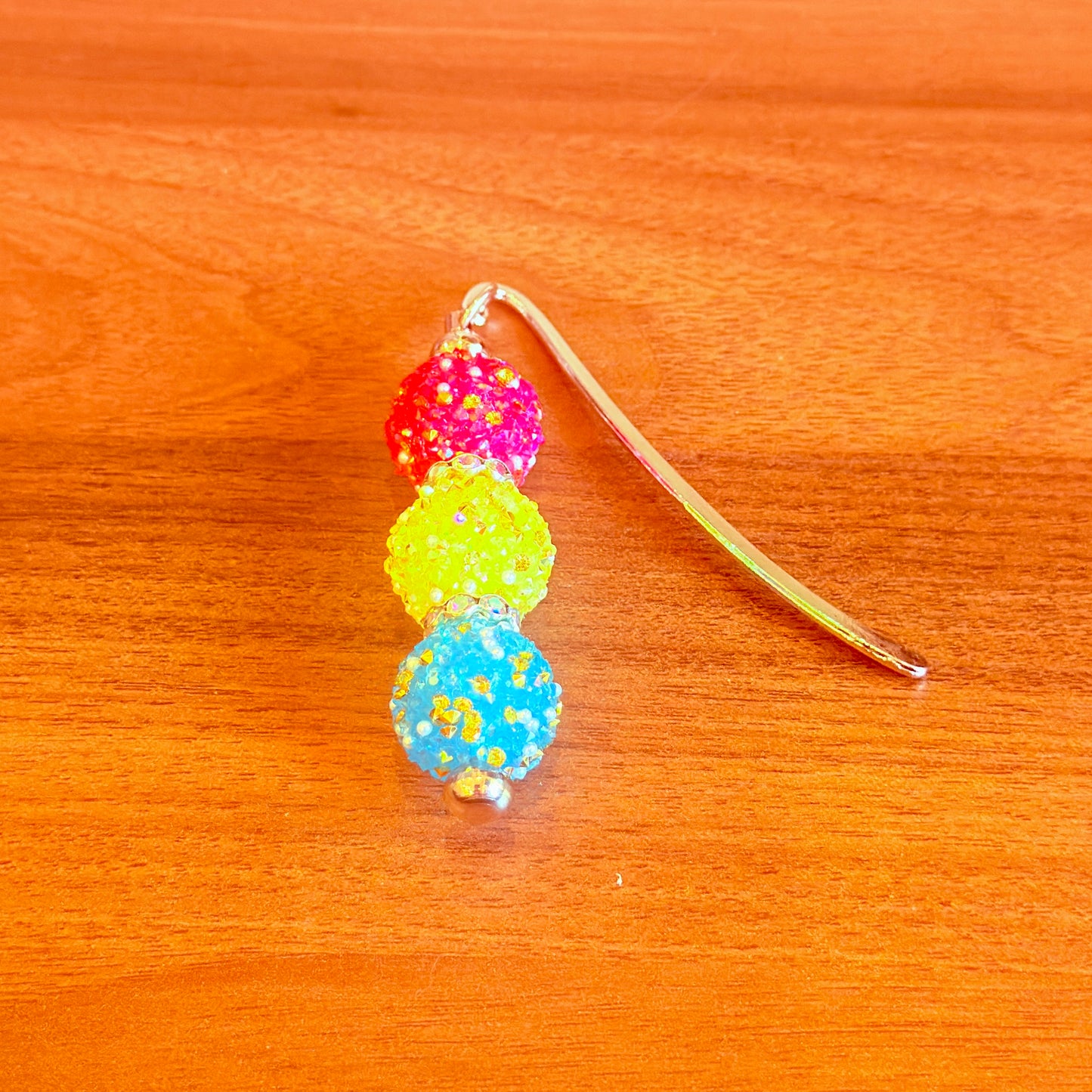 Pansexual Pride Sugar Acrylic Beaded Bookmark