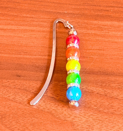 Rainbow Beaded Bookmark – Sparkle With Every Page