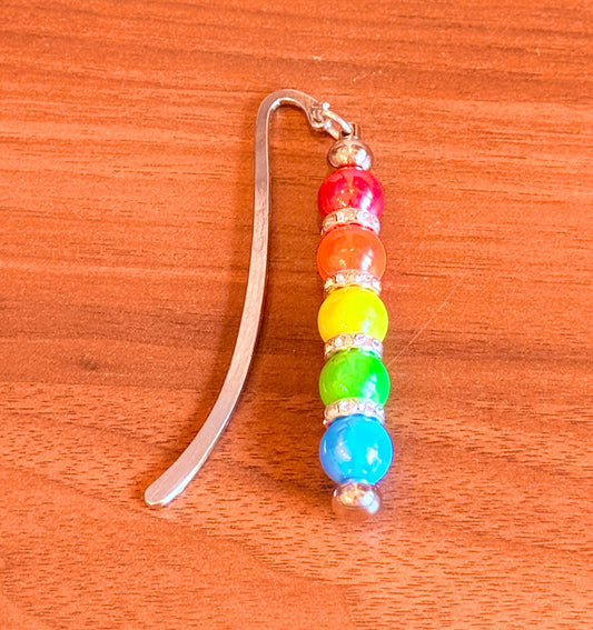 Rainbow Beaded Bookmark – Sparkle With Every Page