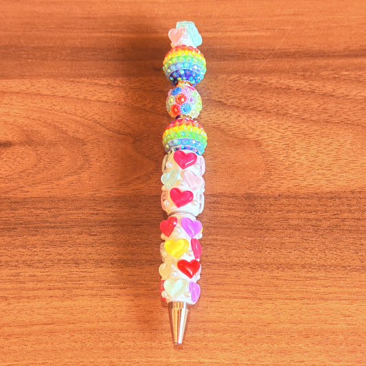 Rainbow Pride Beaded Pen – Love in Every Color