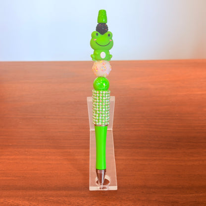 Frog Beaded Pen - Ribbety