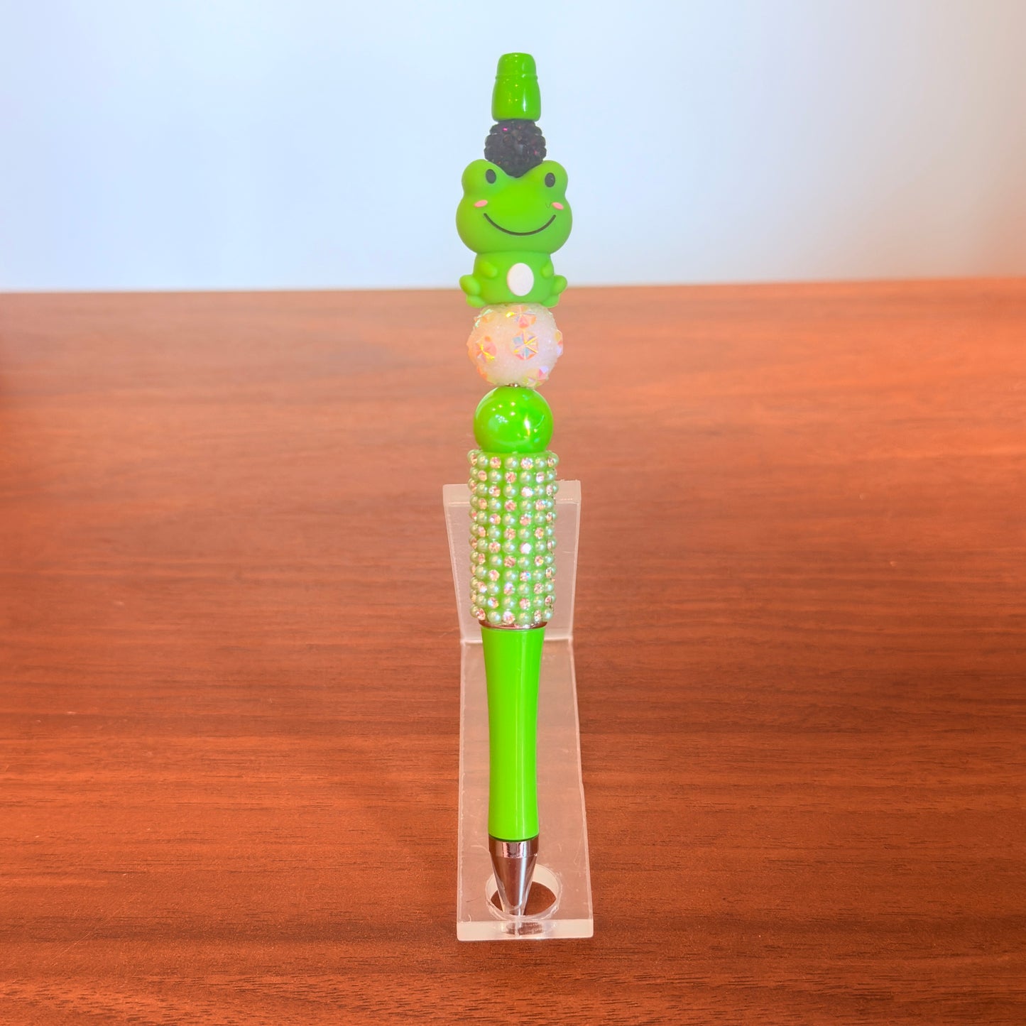 Frog Beaded Pen - Ribbety