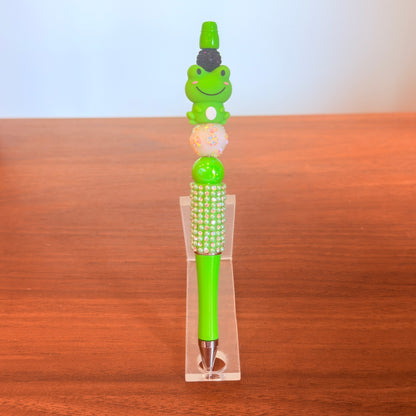 Frog Beaded Pen - Ribbety