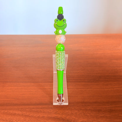 Frog Beaded Pen - Ribbety
