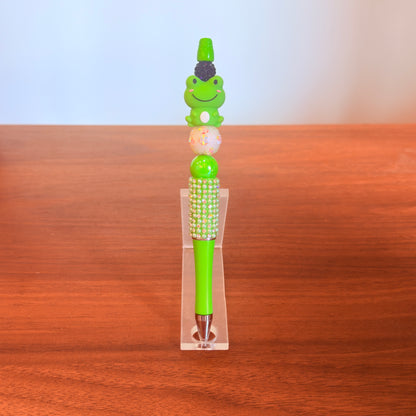 Frog Beaded Pen - Ribbety