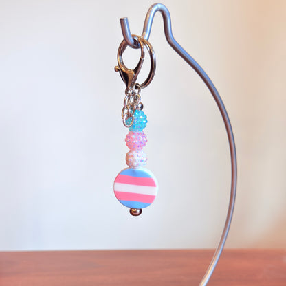 Transgender Pride Beaded Keychain/Bag Charm - LGBTQIA+ Gift