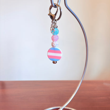 Transgender Pride Beaded Keychain/Bag Charm - LGBTQIA+ Gift
