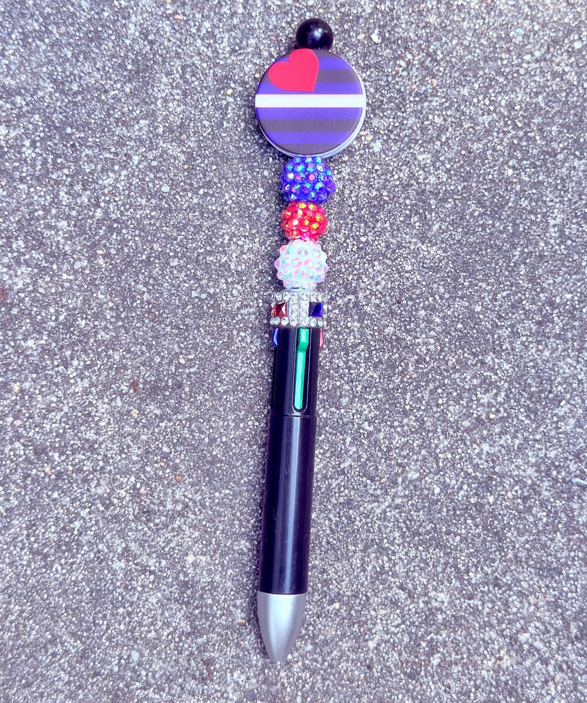 Leather Pride 4-in-1 Beaded Pen