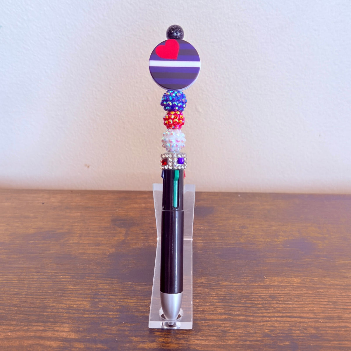 Leather Pride 4-in-1 Beaded Pen