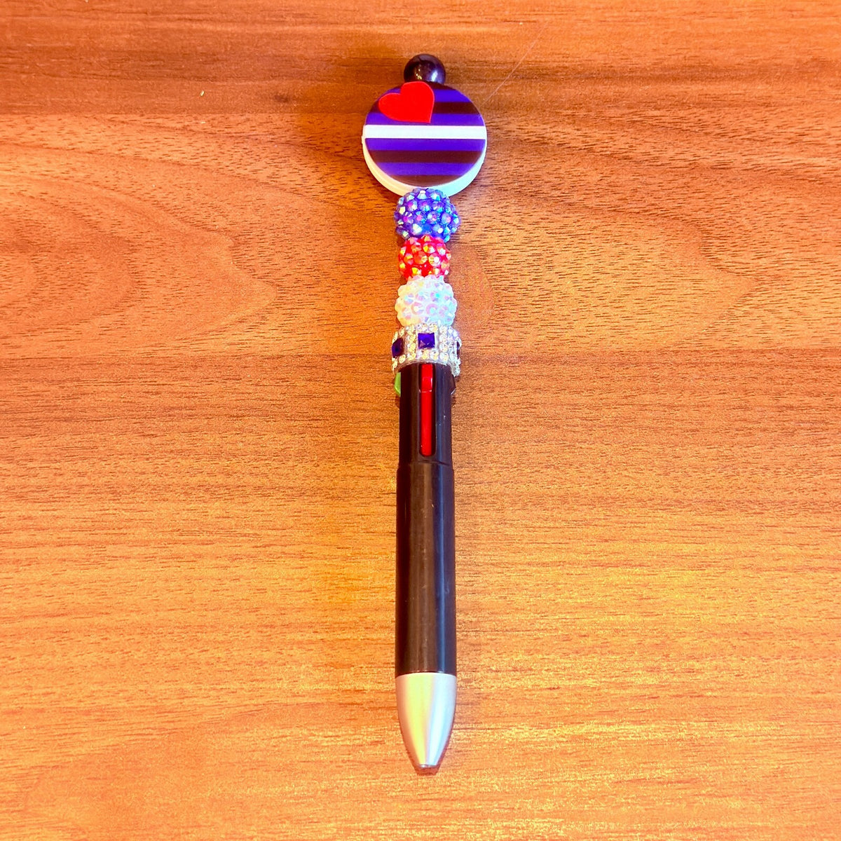 Leather Pride 4-in-1 Beaded Pen