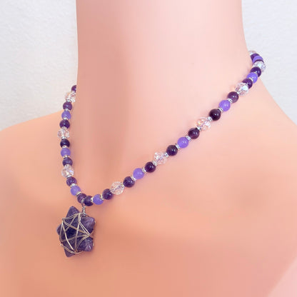 Dreams and Starlight Amethyst Star Necklace