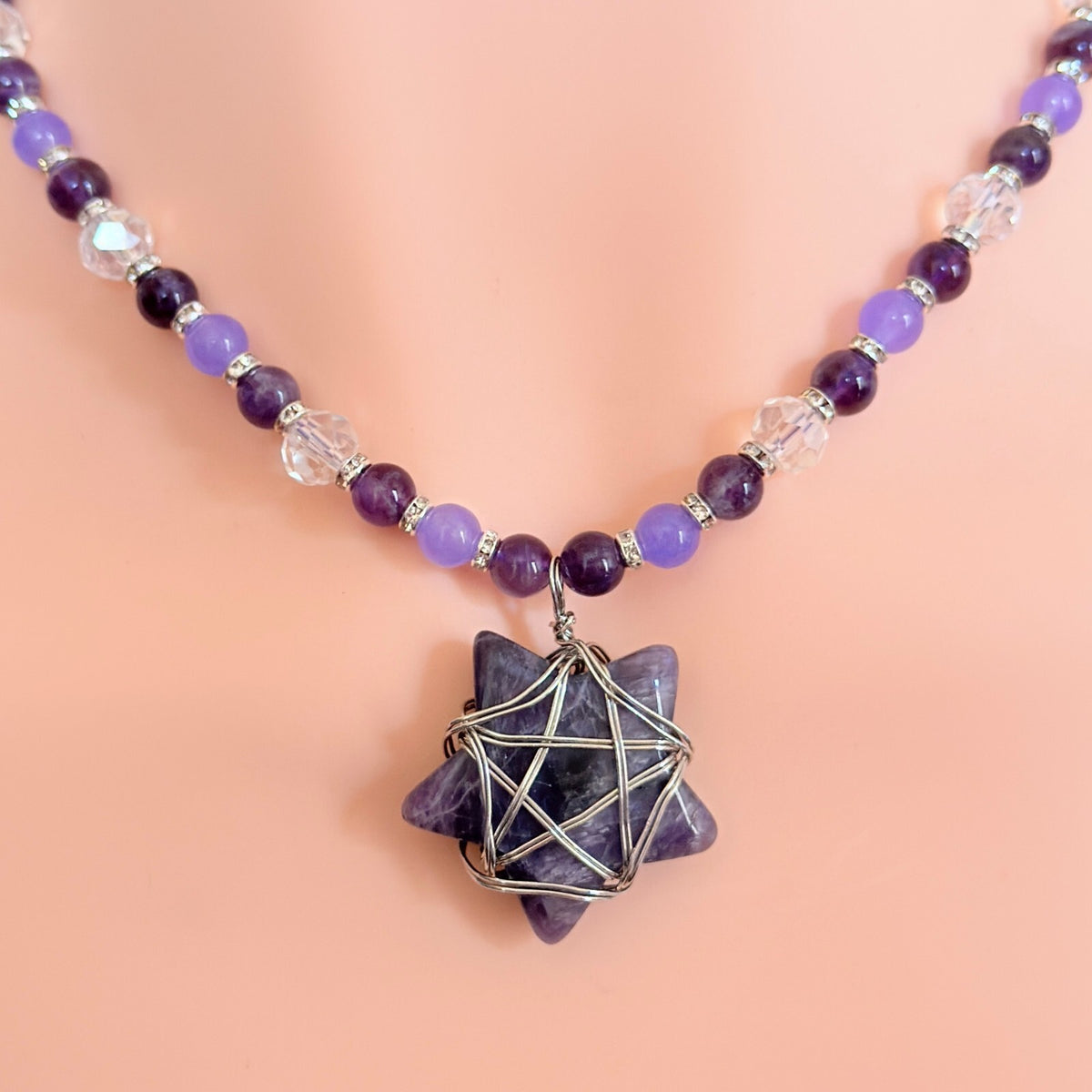 Dreams and Starlight Amethyst Star Necklace