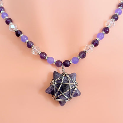 Dreams and Starlight Amethyst Star Necklace