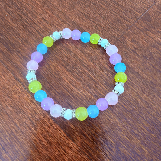 Littlefluid Pride LGBTQIA+ Glass Beaded Stretch Bracelet