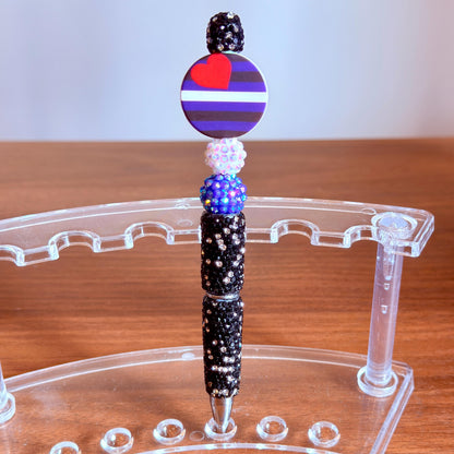 BDSM Pride Beaded Pen | Super Sparkly Retractable Pen