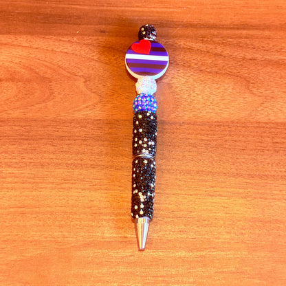 BDSM Pride Beaded Pen | Super Sparkly Retractable Pen