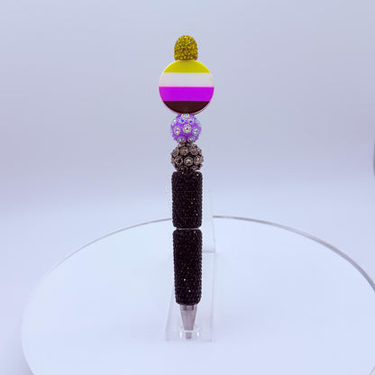Nonbinary Pride Beaded Pen | LGBTQIA Gift