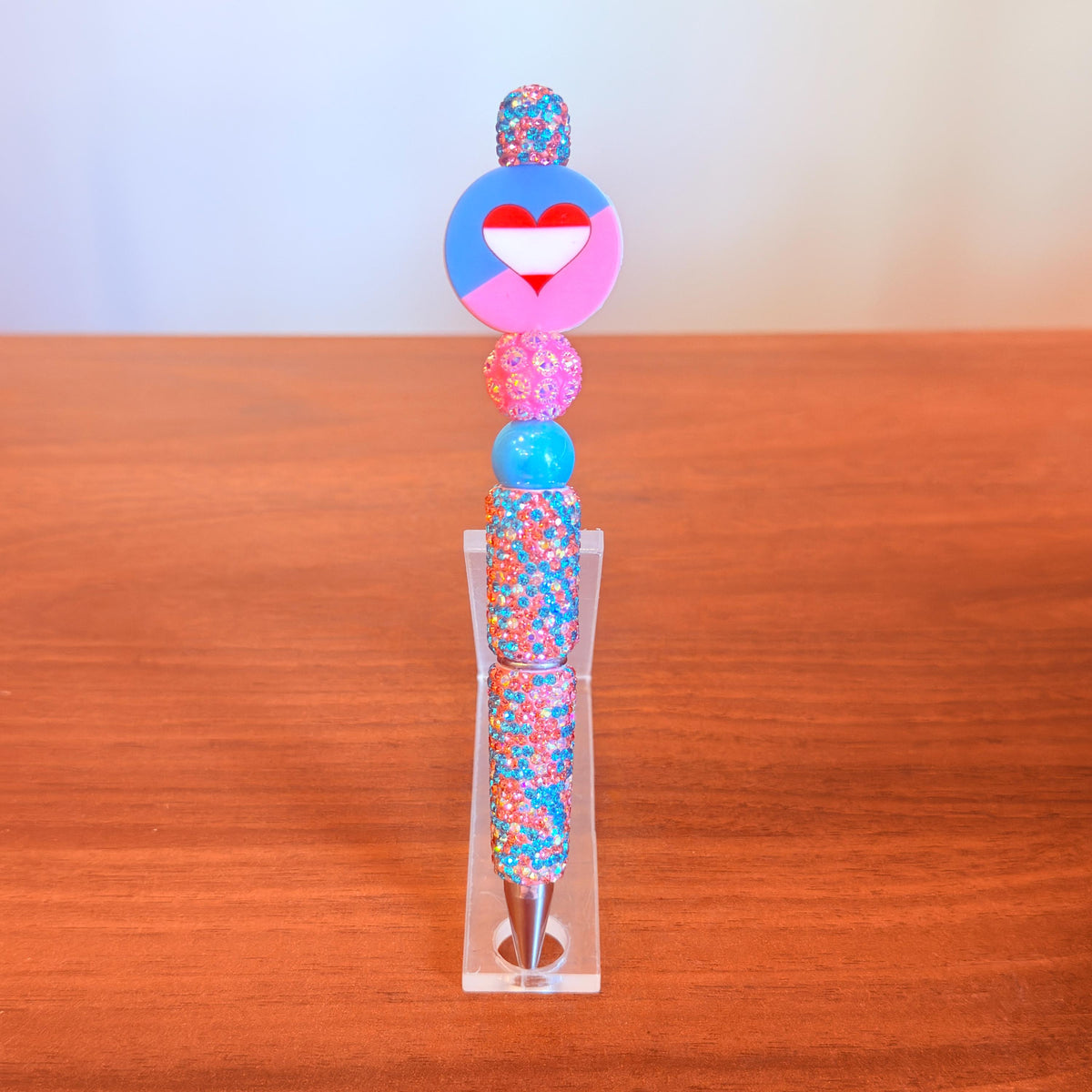 Ageplay Pride Beaded Pen | Super Sparkly Retractable Pen