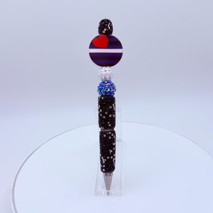BDSM Pride Beaded Pen | Super Sparkly Retractable Pen