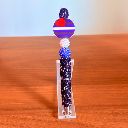 BDSM Pride Beaded Pen | Super Sparkly Retractable Pen
