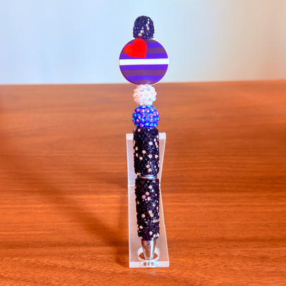 BDSM Pride Beaded Pen | Super Sparkly Retractable Pen