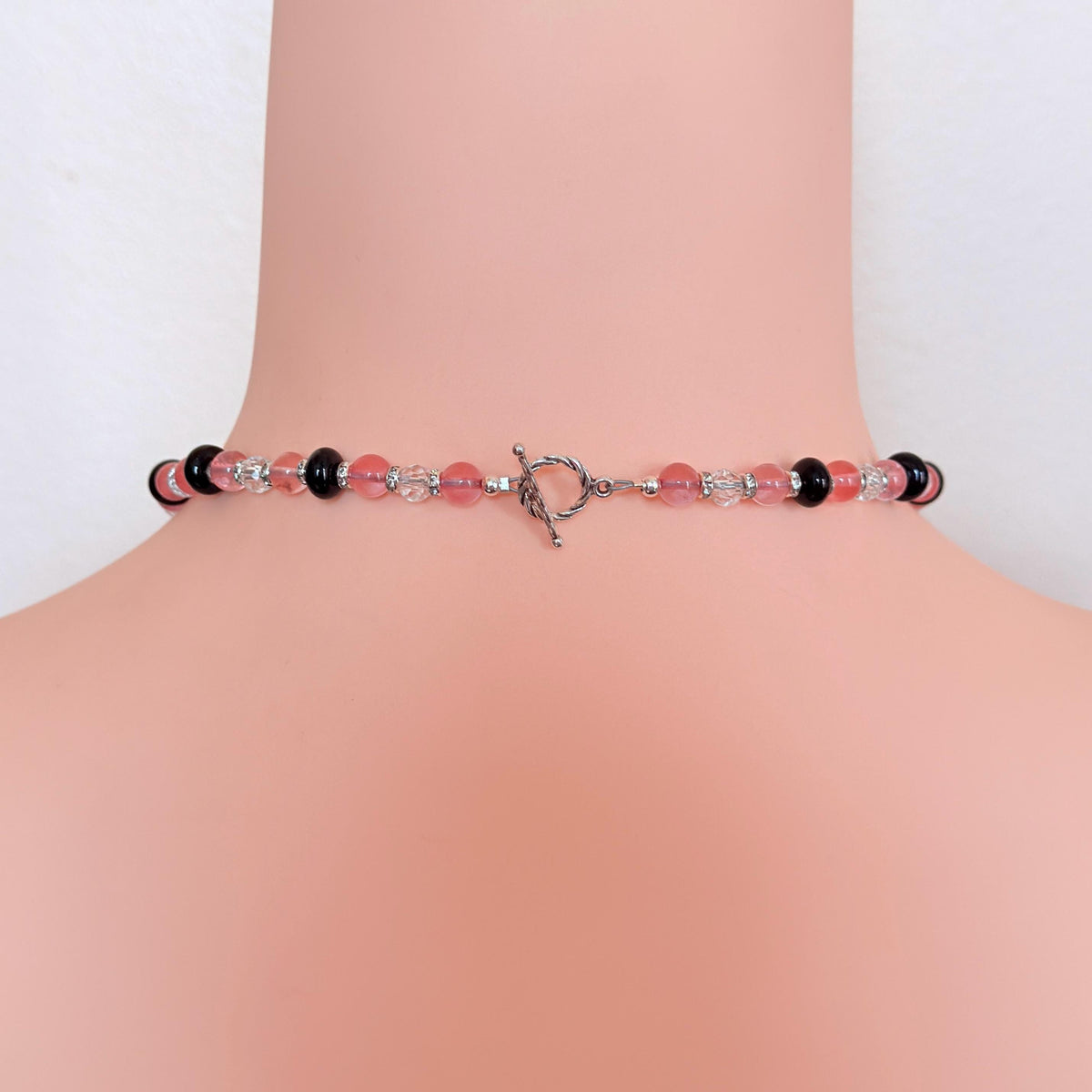 Dragon Pendant Quartz Stone Gemstone Beaded Necklace