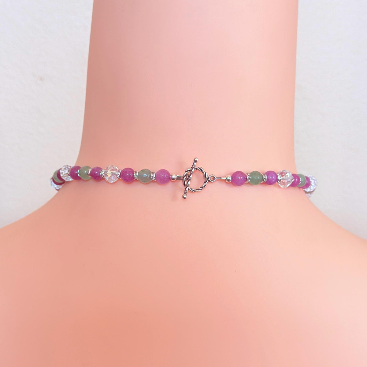 Floating Locket Gemstone Beaded Necklace