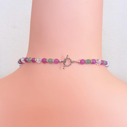 Floating Locket Gemstone Beaded Necklace