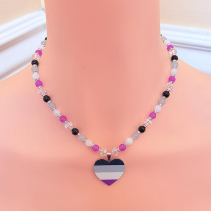 Asexual Pride LGBTQ Gemstone Necklace