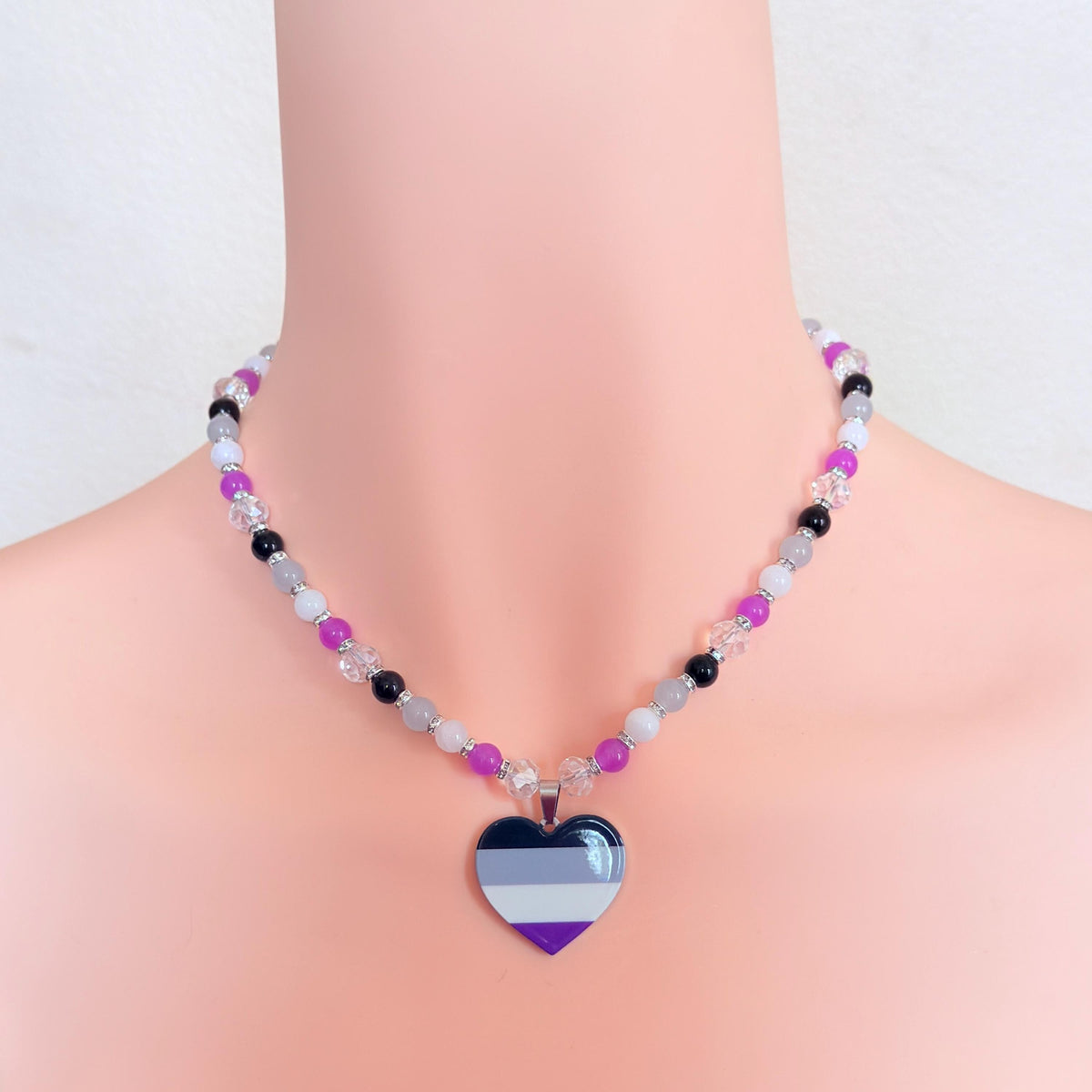 Asexual Pride LGBTQ Gemstone Necklace