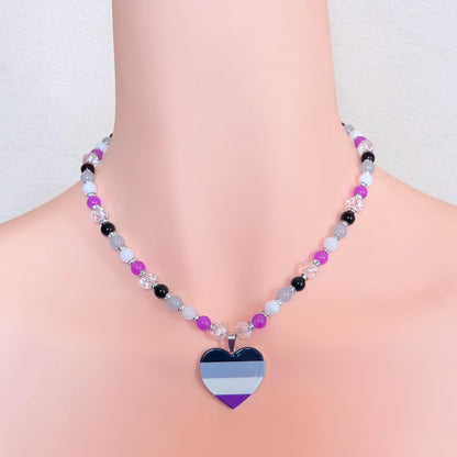 Asexual Pride LGBTQ Gemstone Necklace