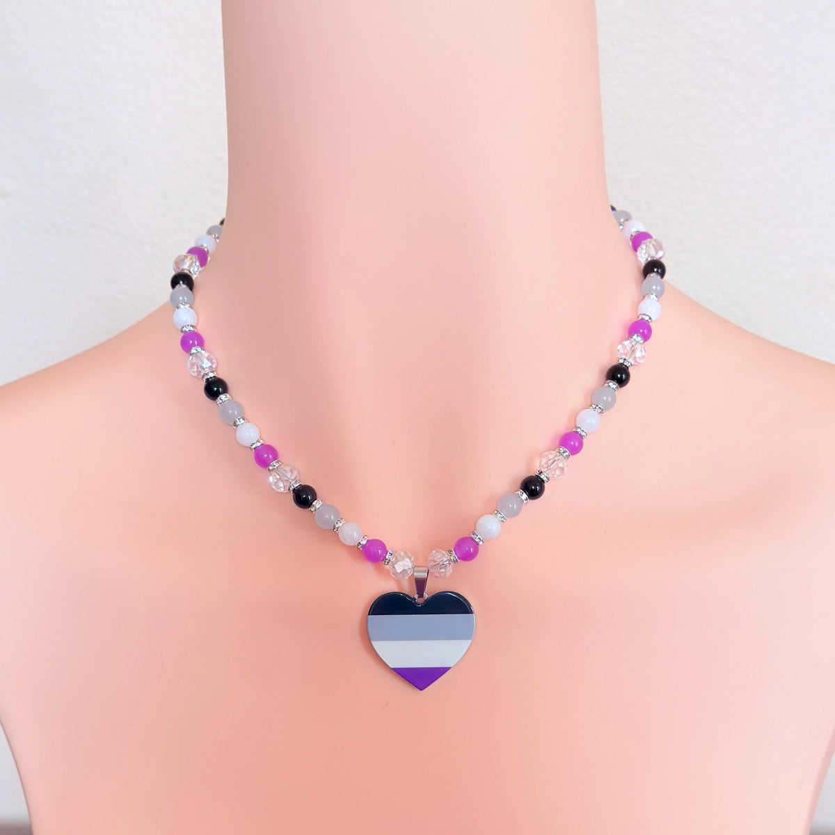 Asexual Pride LGBTQ Gemstone Necklace