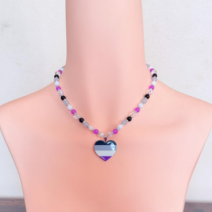 Asexual Pride LGBTQ Gemstone Necklace
