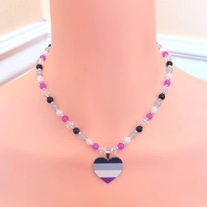 Asexual Pride LGBTQ Gemstone Necklace