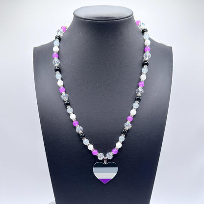 Asexual Pride LGBTQ Gemstone Necklace