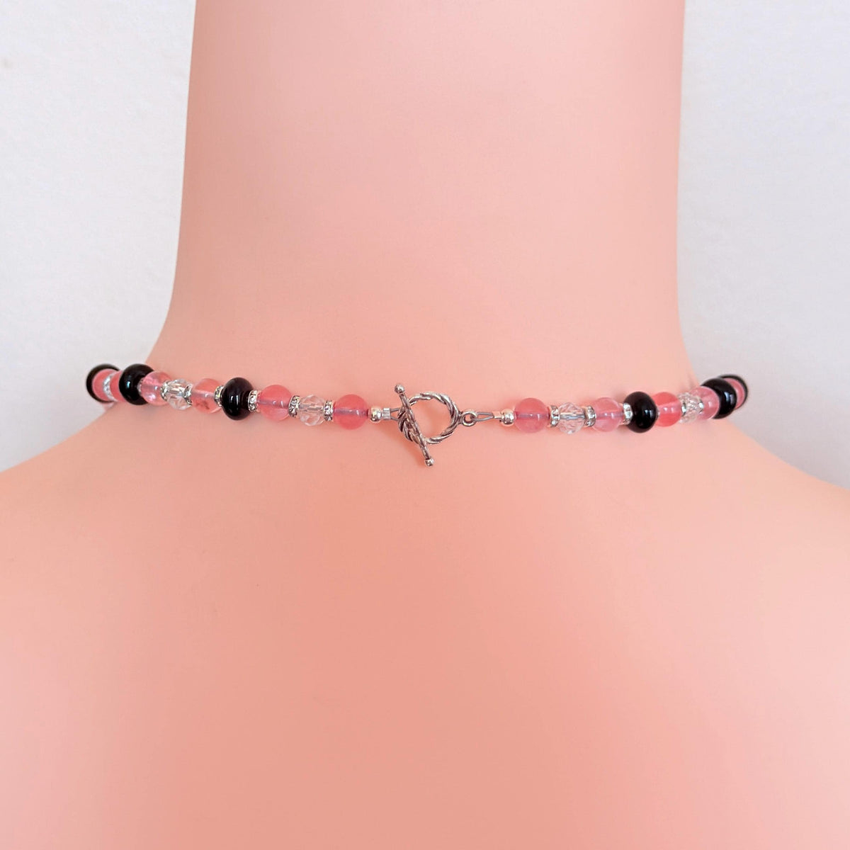 Dragon Pendant Quartz Stone Gemstone Beaded Necklace