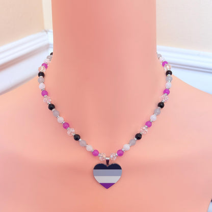 Asexual Pride LGBTQ Gemstone Necklace