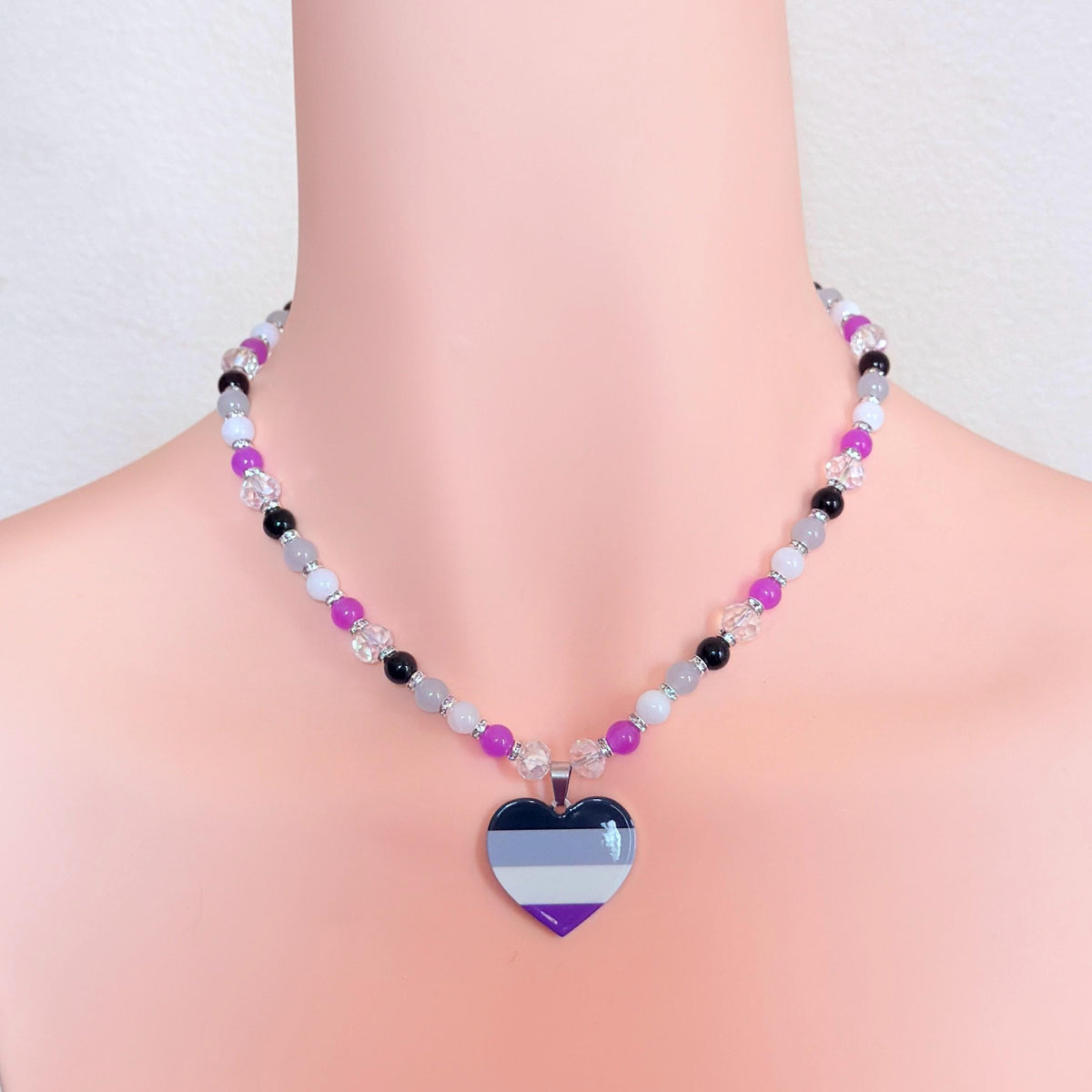 Asexual Pride LGBTQ Gemstone Necklace
