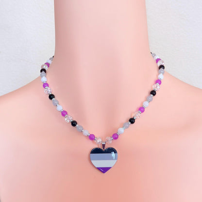 Asexual Pride LGBTQ Gemstone Necklace