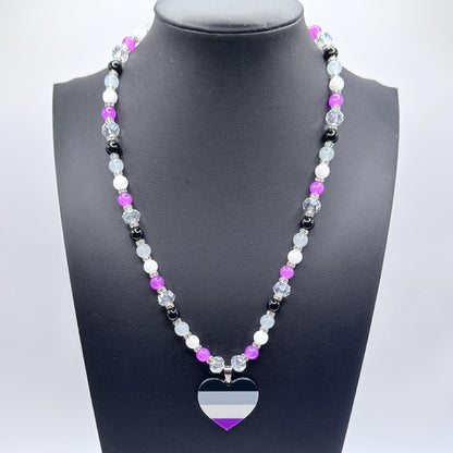 Asexual Pride LGBTQ Gemstone Necklace