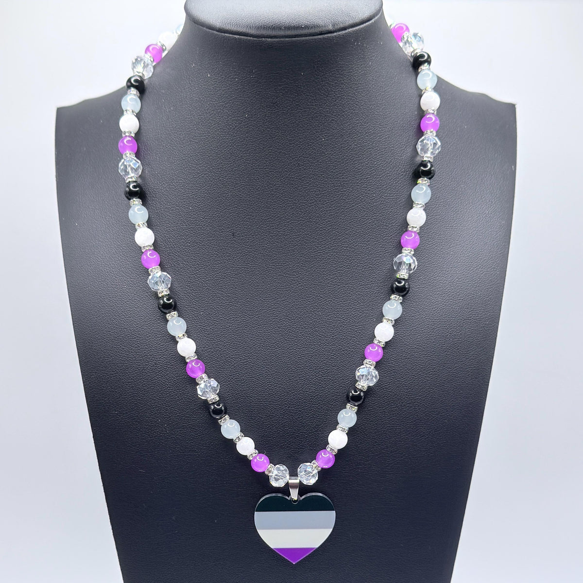 Asexual Pride LGBTQ Gemstone Necklace